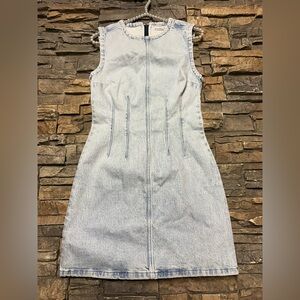 Abercrombie Fitch Women’s Denim Jean Dress XXST Sleeveless Fitted Casual